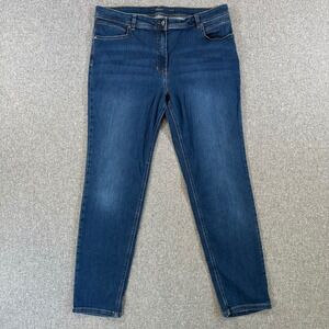 Olsen Jeans Womens 16 Mona Slim Blue Feminine Fit Stretch Tapered Leg Denim